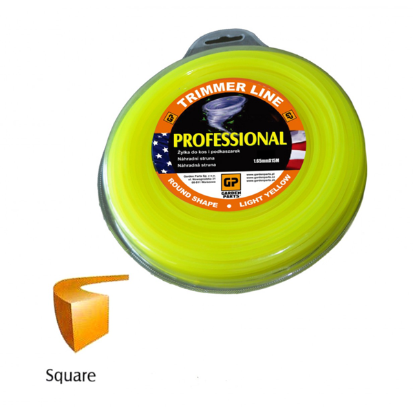 Žací struna průměr 3,0 mm délka balení 15 m profil čtverec pro křovinořezy a vyžínače