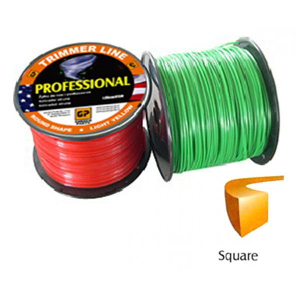 Žací struna průměr 3,0 mm délka balení 252 m profil čtverec pro křovinořezy a vyžínače