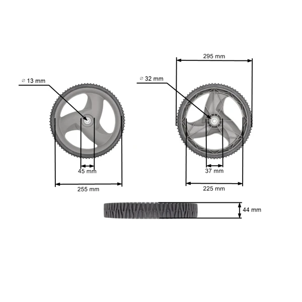 Zadní kolo pro motorové sekačky Husqvarna Partner Electrolux Craftsman McCulloch Poulan (OEM 532403509 532432747 532432749 193929X427 431880X460)