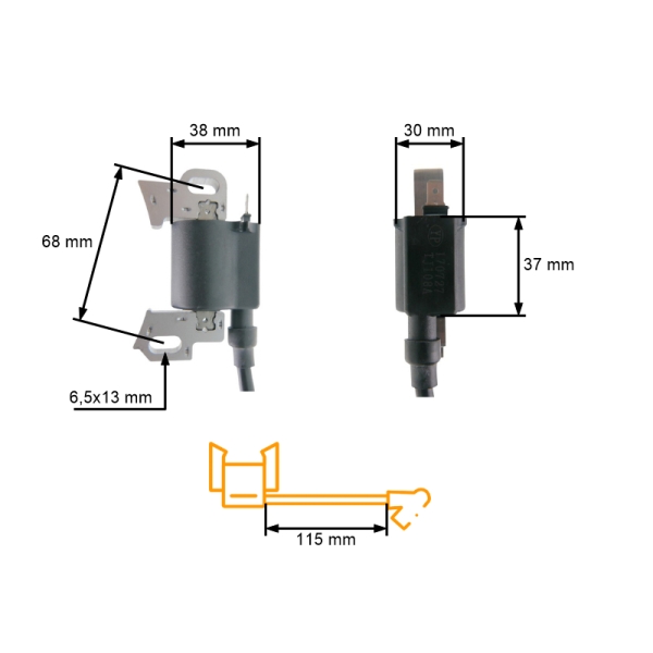 Zapalování pro Čínské motorové sekačky NAC NGP T675 a sekačky z hobbymarketů