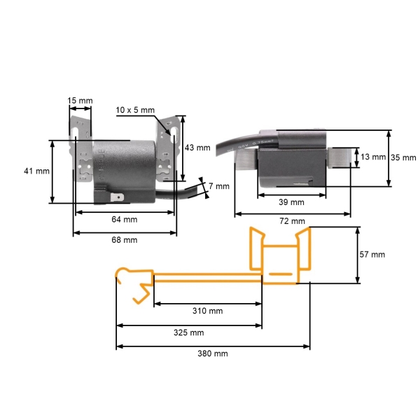 Zapalování pro motory Briggs & Stratton výkon 9,0 PS - 14,0 PS (OEM 492341 490586 491312 591459 715231)